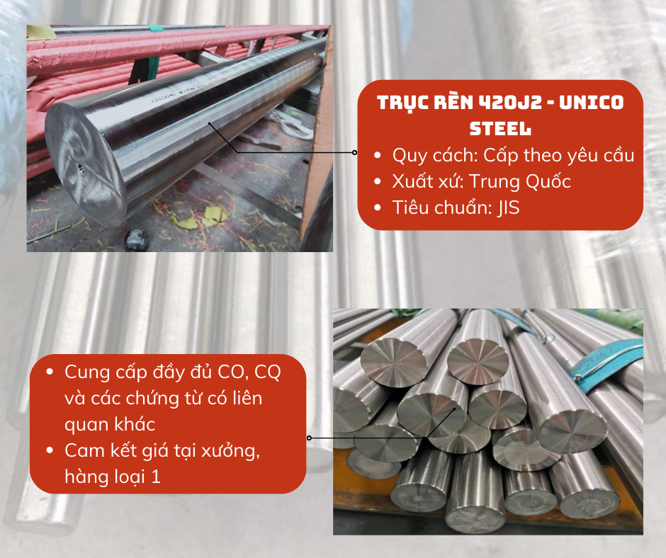 Trục rèn 420J2 - Unico Steel